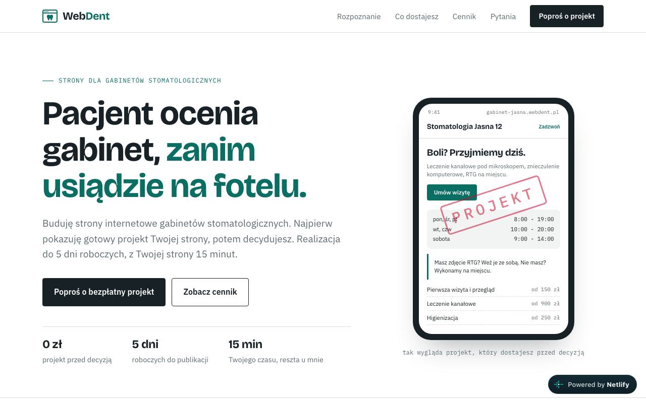 WebDent website